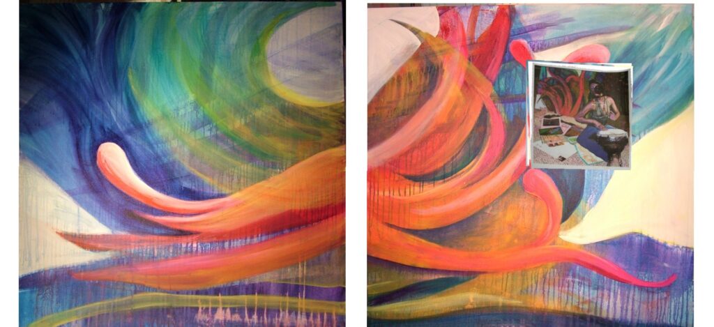 Sing New Directions Abstract Diptych