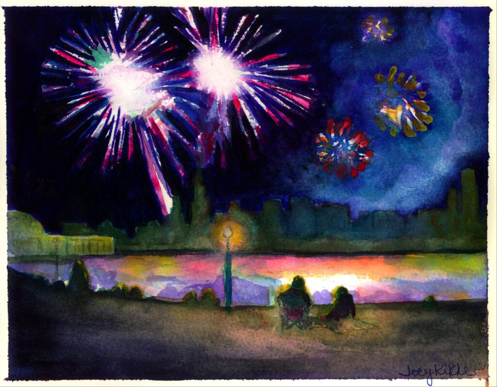 Fireworks at Museum Campus Chicago