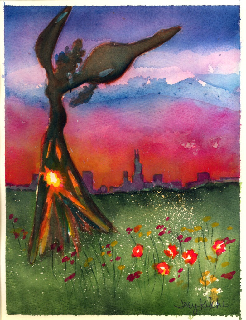 Lady of Northerly Island, rendition of a statue found in Chicago