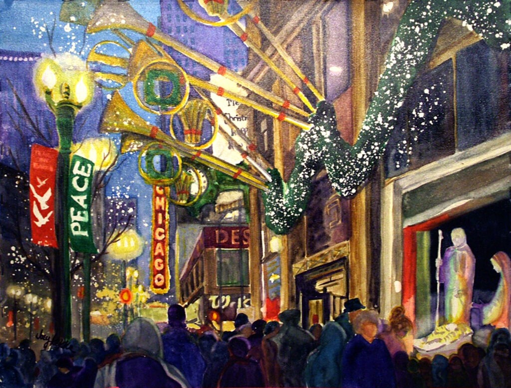 Christmas on State Street in Chicago